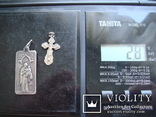 Подвески в форме иконки и креста, серебро, вес 2,8гр., фото №7