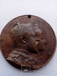Памятная коронационная медаль Эдуард VII Великобритания, фото №3