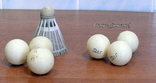 Три мячика для настольного тенниса+ воланчик+3 шарика бонусом, фото №2