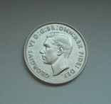 Австралия 1 флорин 1951 г., Георг VI серебро, фото №3