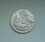 Австралия 1 флорин 1951 г., Георг VI серебро, фото №5