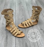 Римские сандалии, босоножки римлянки бежевые 38 размер, фото №2