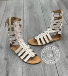 Римские сандалии, босоножки римлянки белые 39 размер, фото №10