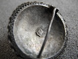 Брошь с гранатом (серебро 800 пр, вес 5,3 гр), фото №7