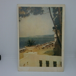Открытка 1954 Сочи. Вид на пляж из санатория. чистая, фото №2
