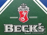 Подставка (бирдекель) BECK's, Германия., фото №7