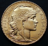 Франция.  20 франков 1910, фото №2