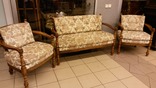 Мягкий старинный комплект диван и 2 кресла  уголок, фото №3