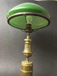Старинная бронзовая настольная лампа светильник торшер 55см, фото №7