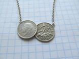 Монети на цепочке. Серебро, фото №4