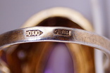 Серебряное кольцо 875 александрит, фото №6