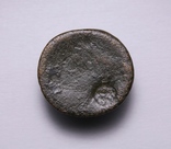 Невизначена бронзова антична монета з надчеканкою, фото №7
