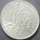 1/2 франка Франція 1978, фото №2