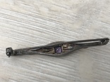 Серебряная брошь с аметистом ( серебро 925 пр, вес 3,7 гр), фото №4