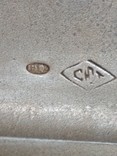 Серебряный портсигар 875 проба, полихромная роспись, лак., фото №9