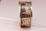 Золотое итальянское брендовое кольцо Календарь 750 пробы с бриллиантами 0,57кт., фото №3