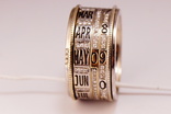 Золотое итальянское брендовое кольцо Календарь 750 пробы с бриллиантами 0,57кт., фото №5