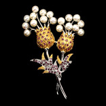 Broszka z naturalnym perły,rubiny i rodolitami, numer zdjęcia 2