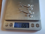 Серьги серебро 925 проба. Вес 6.57 г., фото №8