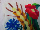 Радянська вишивка хрестиком квіти, фото №4