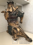 Большая полихромная скульптура. Китай 18-19 в.  Воин на тигре., фото №5