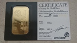 Банковский слиток золота 100 грамм 999,9 пробы., фото №2