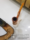 Старинная трубка для курения табака из Янтаря и морской пенки 19 Век , Бельгия, фото №3