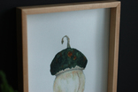 Декоративная тыква. Авторская акварель. Декор для кухни в деревянной раме (клен), фото №4
