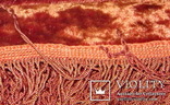 Старая скатерть бордово-красная, плюшевая 120х132см, фото №10