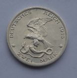 1913 г - 2 марки Германия,100 лет победы над Наполеоном,серебро, фото №2
