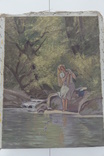 Картина Девушка у ручья. Копия. Масло, холст., фото №2