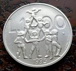 1000 лир Сан Марино 1995 состояние UNC серебро, фото №2