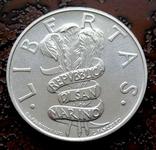 1000 лир Сан Марино 1995 состояние UNC серебро, фото №3
