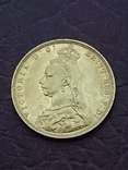 Золотая монета 1 Соверен 1889 Королева Виктория., фото №3