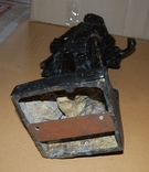 Воин бронзовый, 70 см.,(с камнем)(камень - 5 см) подписной, 17 кг, фото №9