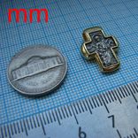 Небольшой Православный серебряный (925) крестик с позолотой, фото №8