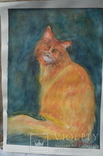 Три акварельных  рисунка.  коты, фото №6