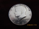 Пол доллара С Ш А 1964г  серебро, фото №7