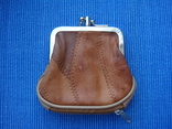 Маленький кошелек из кожи STEFANO, для монет , 4 отделения., фото №2