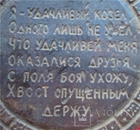 Медаль - Потеха "Козёл-Неудачник" 2,416 КГ., фото №6
