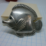 Объемная Брошь-кулон Рыбка. Серебро. 17,86гр (2), фото №2