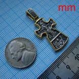 Православный серебряный (925) крест с позолотой., фото №9