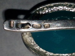Кольцо и серьги серебро 925 с золотой вставкой и большим камнем, фото №7