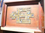 Киот-врезок 38х29см-под крест киотный(большой 22.2х14.4см)-старая доска, фото №4