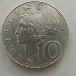 Австрія 10 шилінгів 1971 срібло., фото №2