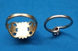 Два кольца с камушками, позолота, фото №7