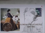 Коллекционный конверт ‘‘ № 0069’’Гибралтар поч. марка, спец. гашение, монета, фото №2