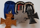 3 креста на колодке ветерана 1-й мировой войны Германия, фото №3