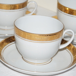 Чайные чашки с блюдцами "ЛФЗ" Позолота. 3 шт., фото №8