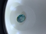 Зеленоголубой бриллиант 0.53ct, фото №3